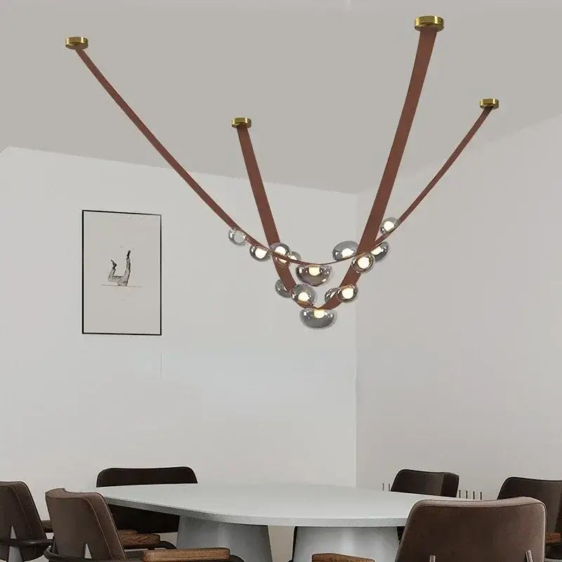 Suspension Luminaire Élégance | CUIR DESIGN